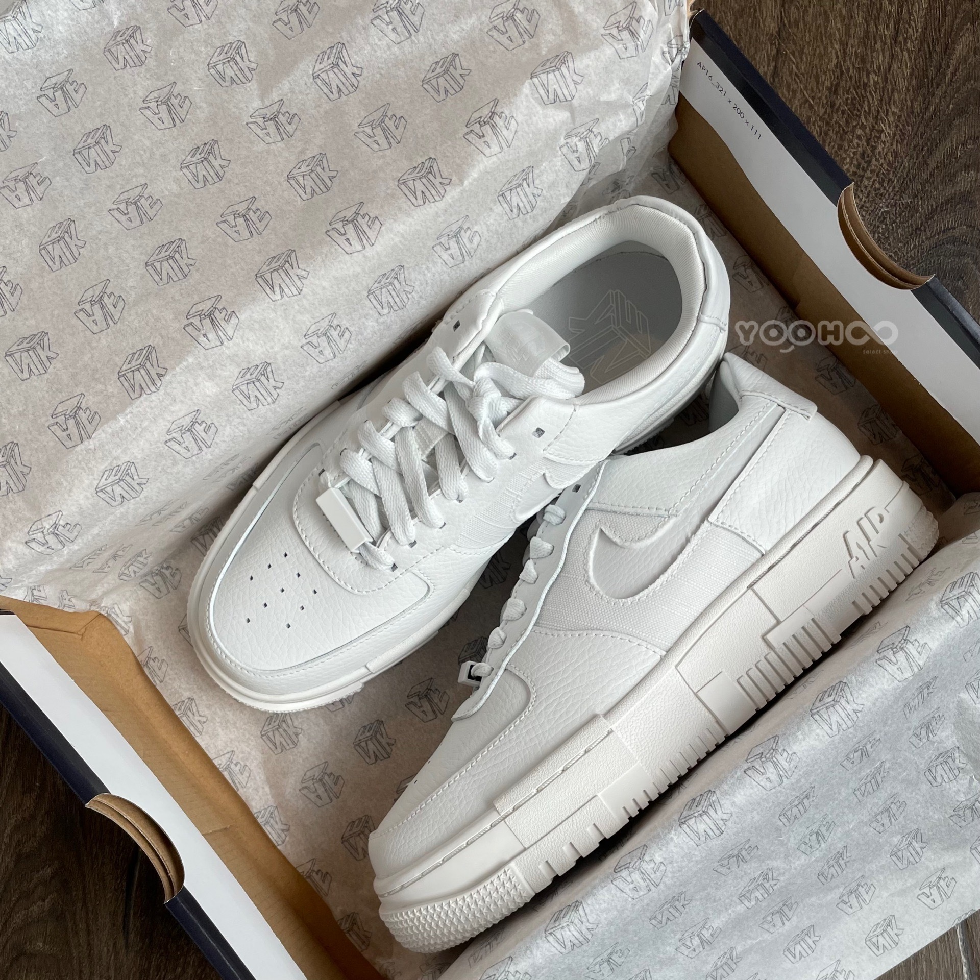 特價現貨) NIKE AIR FORCE 1 PIXEL 解構鞋骨白米白ck6649-102