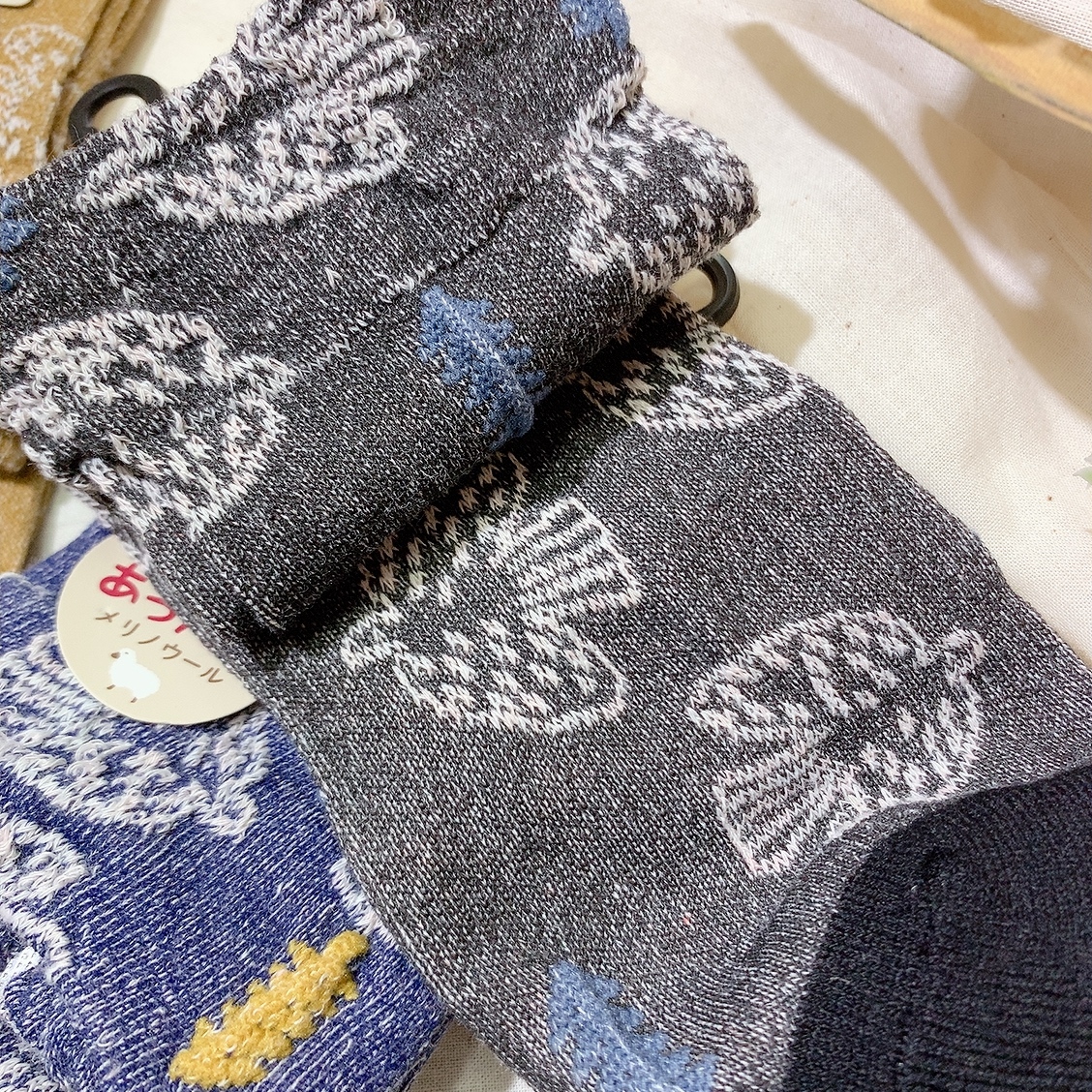 [秋冬]北歐小鳥圖案短襪 (120元3對)