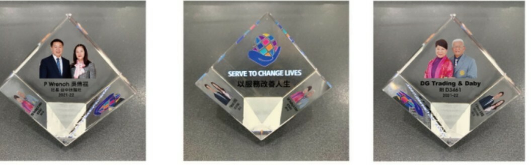 Rotary cube crystal