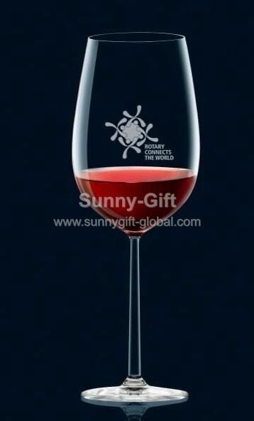 Red wine crystal glass