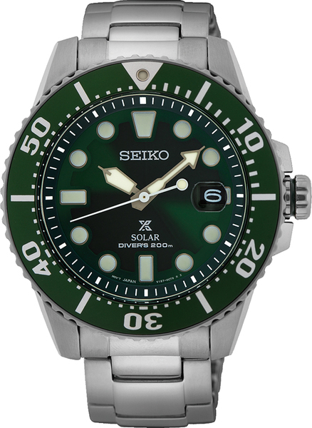 萬年鐘錶 - SEIKO PROSPEX   太陽能綠水鬼潛水錶  V157-0DF0G /  SNE579P1  錶徑43.5MM