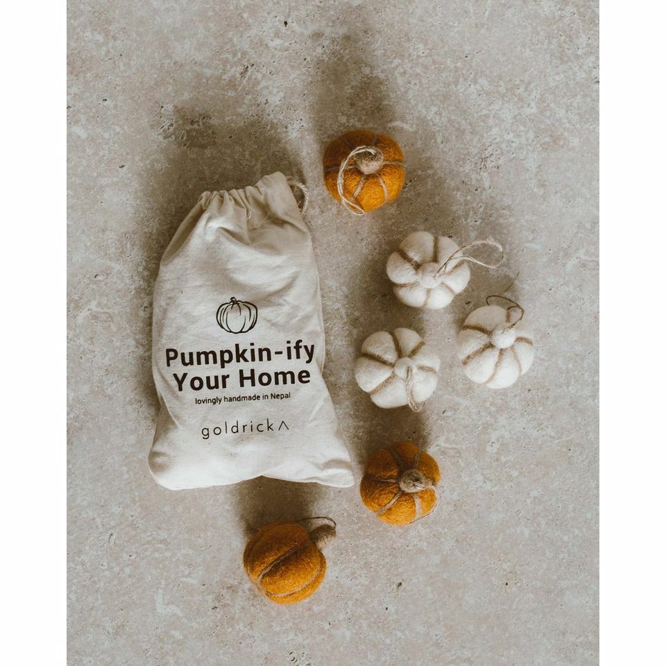 羊毛氈小南瓜裝飾 | GOLDRICK