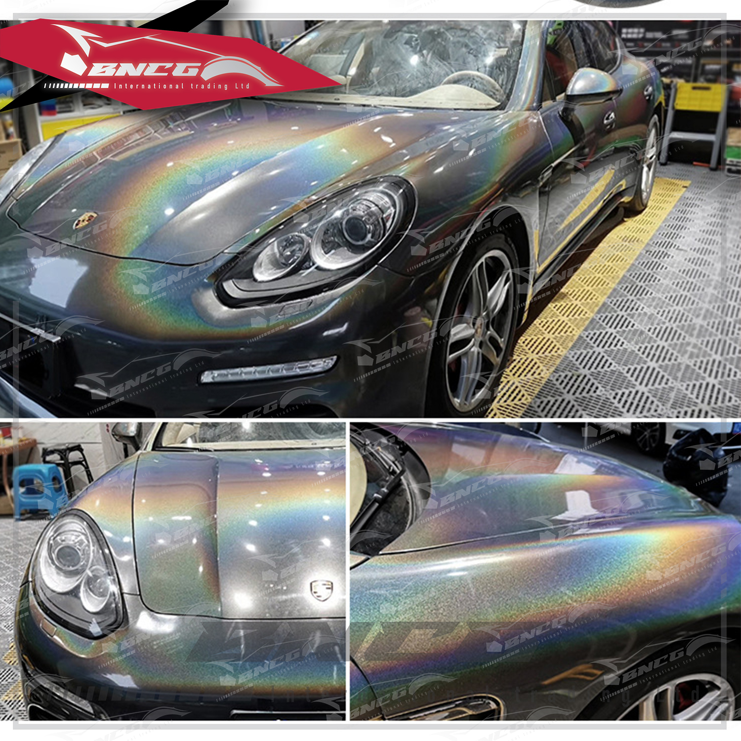 汽車 機車 PVC 七彩鐳射系列 鐳射灰 五層製造工藝 車膜 改色膜 1.52*18m 一張貼完轎車 【二年保固】