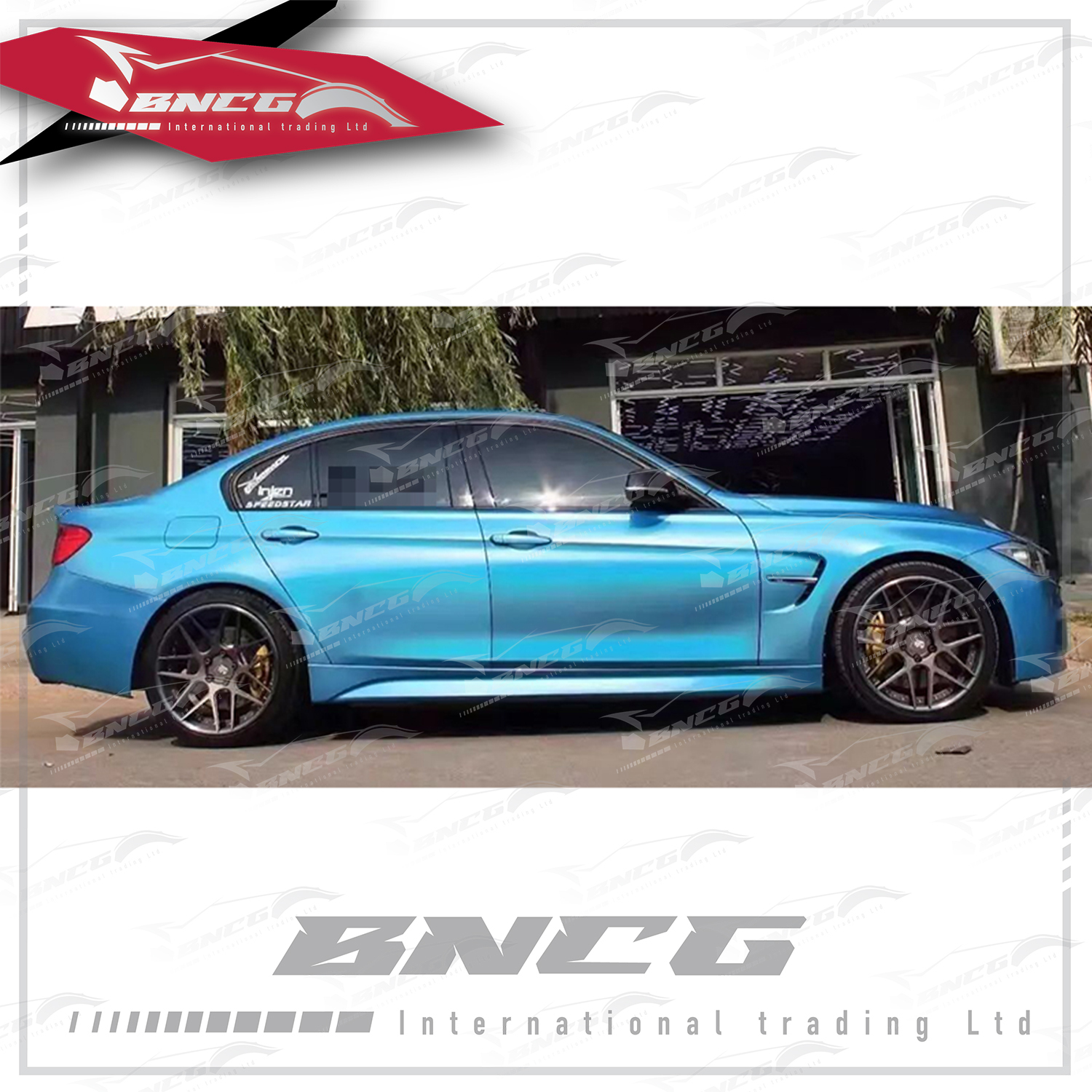 汽車 機車 PVC 七彩鐳射系列 鐳射藍 五層製造工藝 車膜 改色膜 1.52*18m 一張貼完轎車 【二年保固】