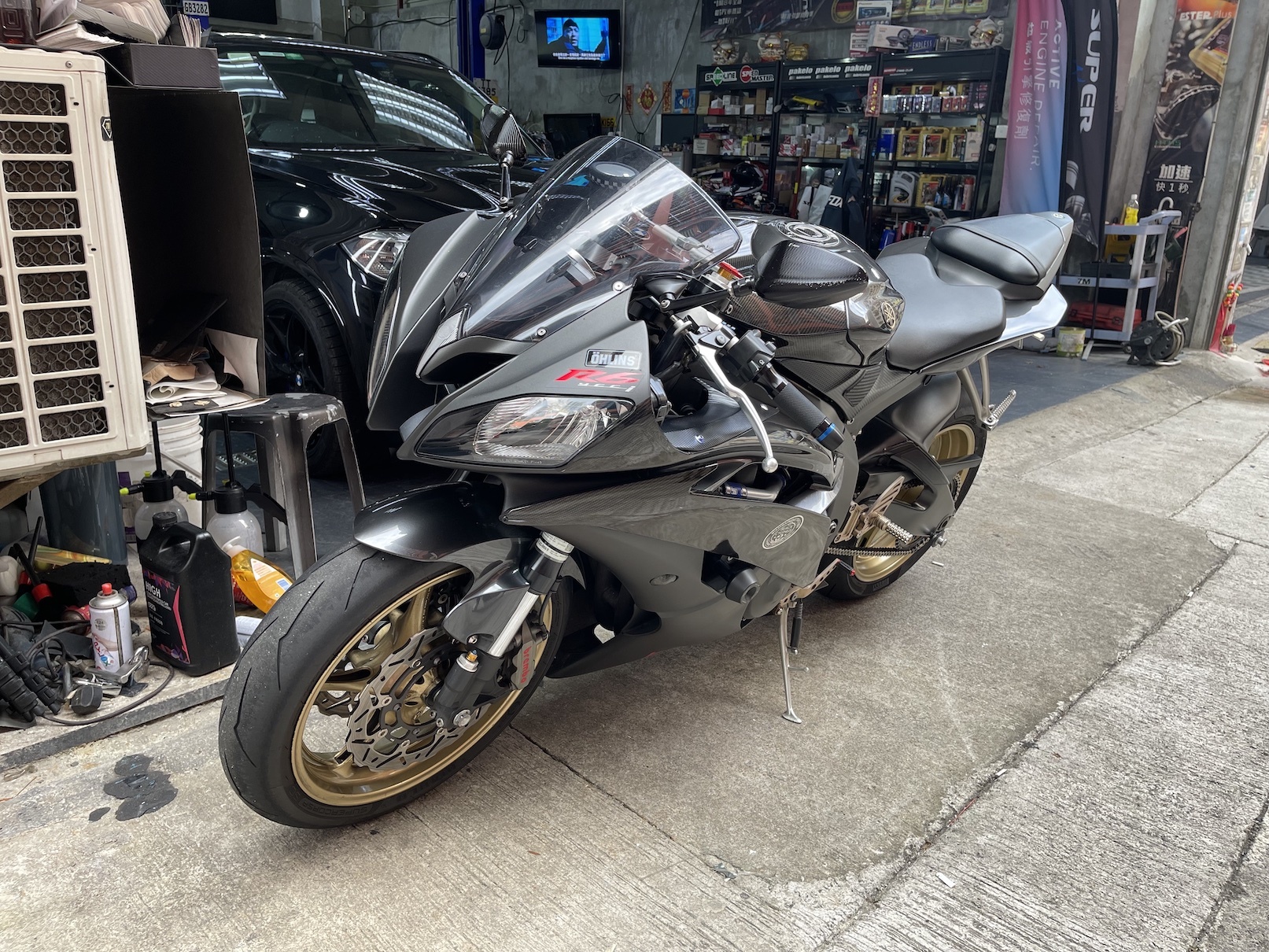 yamaha r6 萬里達 juns car and audio 火炭 浚車汽車音響精品電池