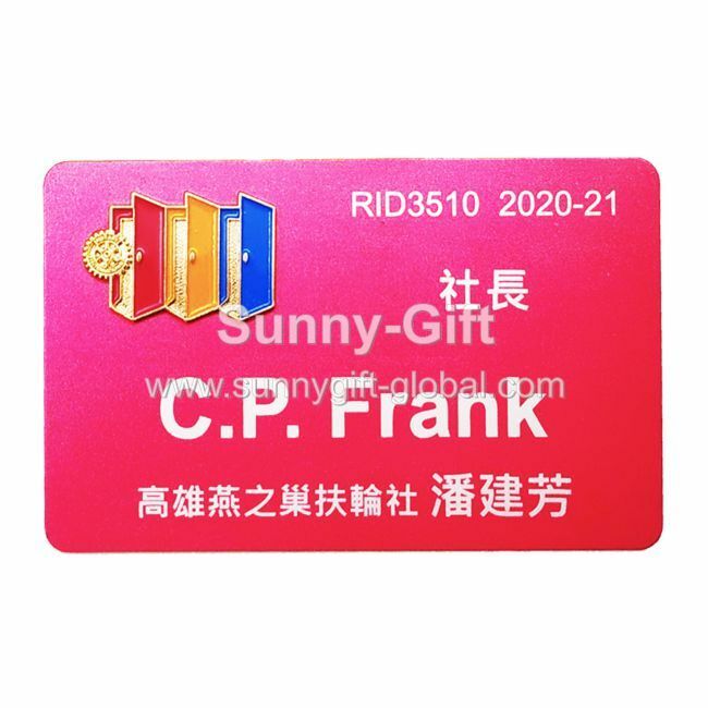 Aluminum printed name badge