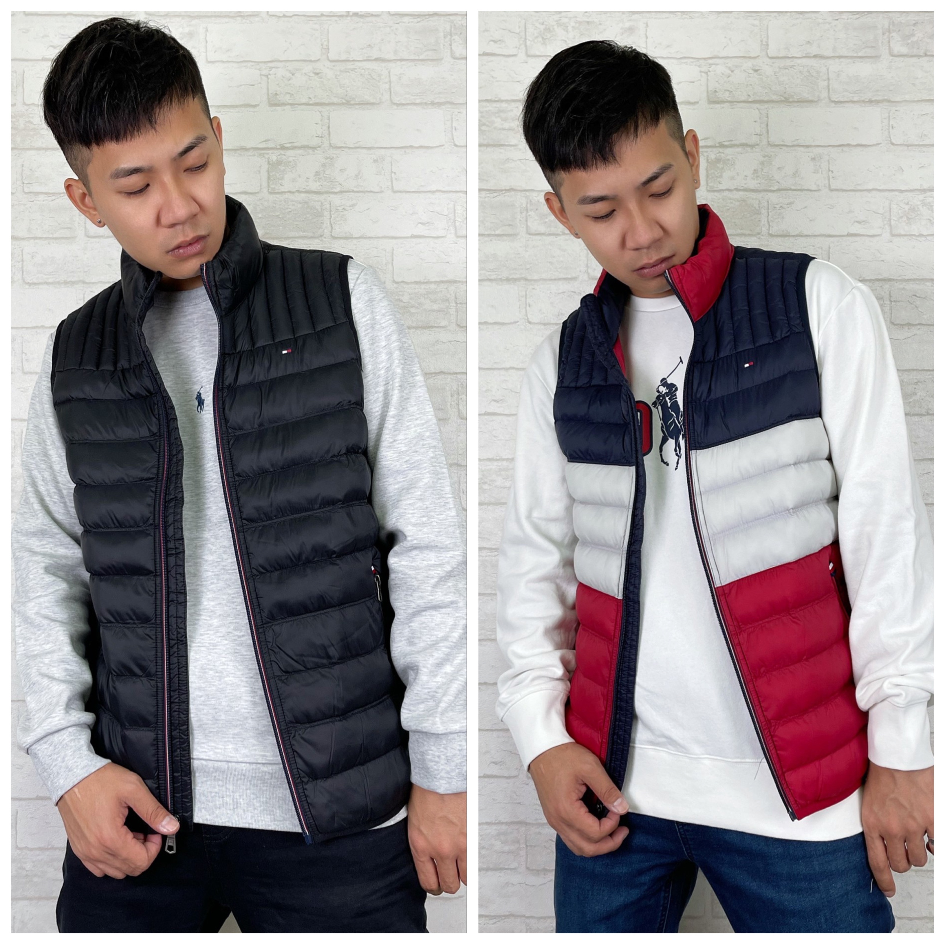 Tommy Hilfiger 小Logo 素面背心 立領背心 羽絨背心