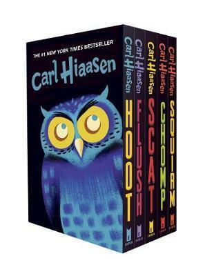 Carl Hiaasen 5-Books Box Set : Hoot; Flush; Scat; Chomp; Squirm