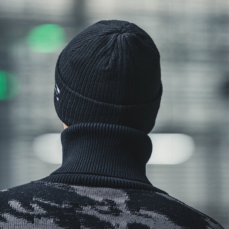 隱蔽者刺繡針織毛線帽