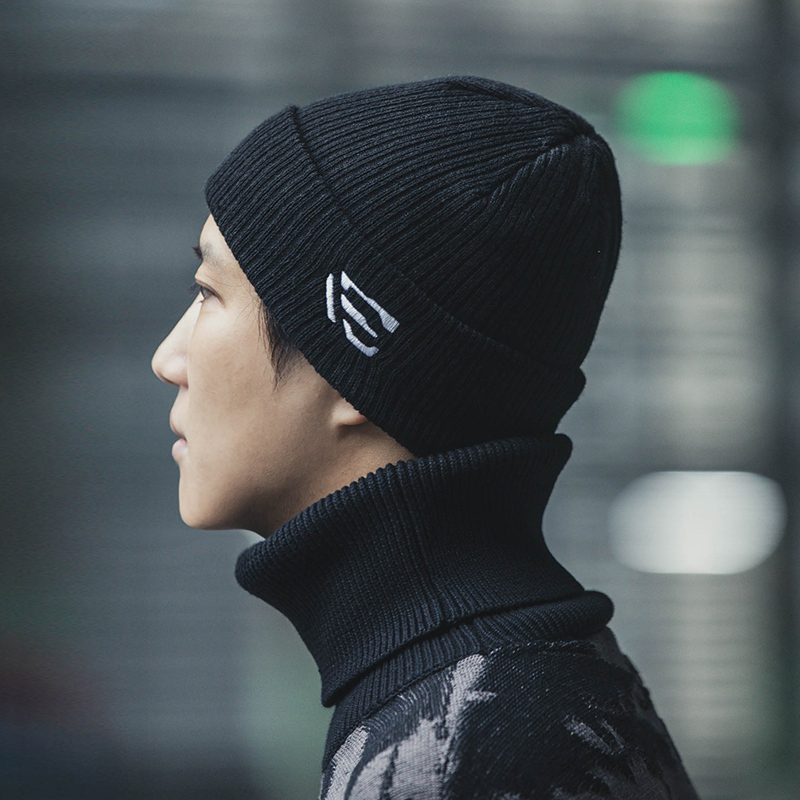 隱蔽者刺繡針織毛線帽