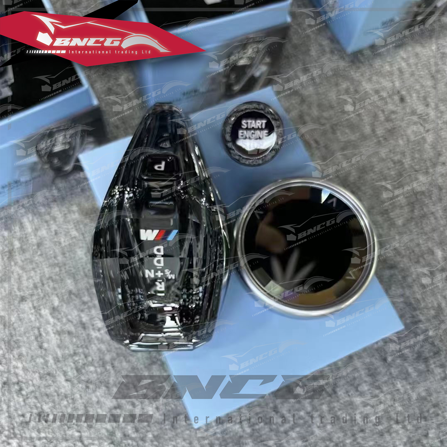 寶馬 BMW F G 底盤 升級 內飾 排檔桿 多媒體旋鈕 啟動鈕 水晶套件 【3件套】 彩色 M Logo 顯示檔位