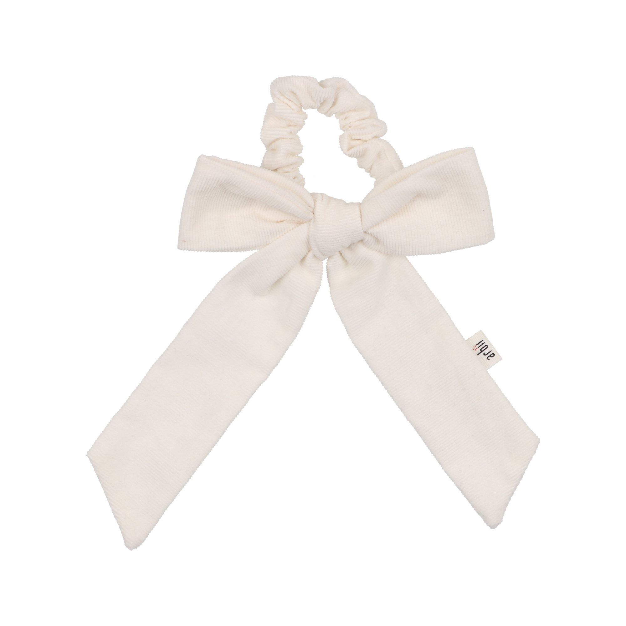 ARBII LABEL - Corduroy Scrunchie with Bow（Winter White）