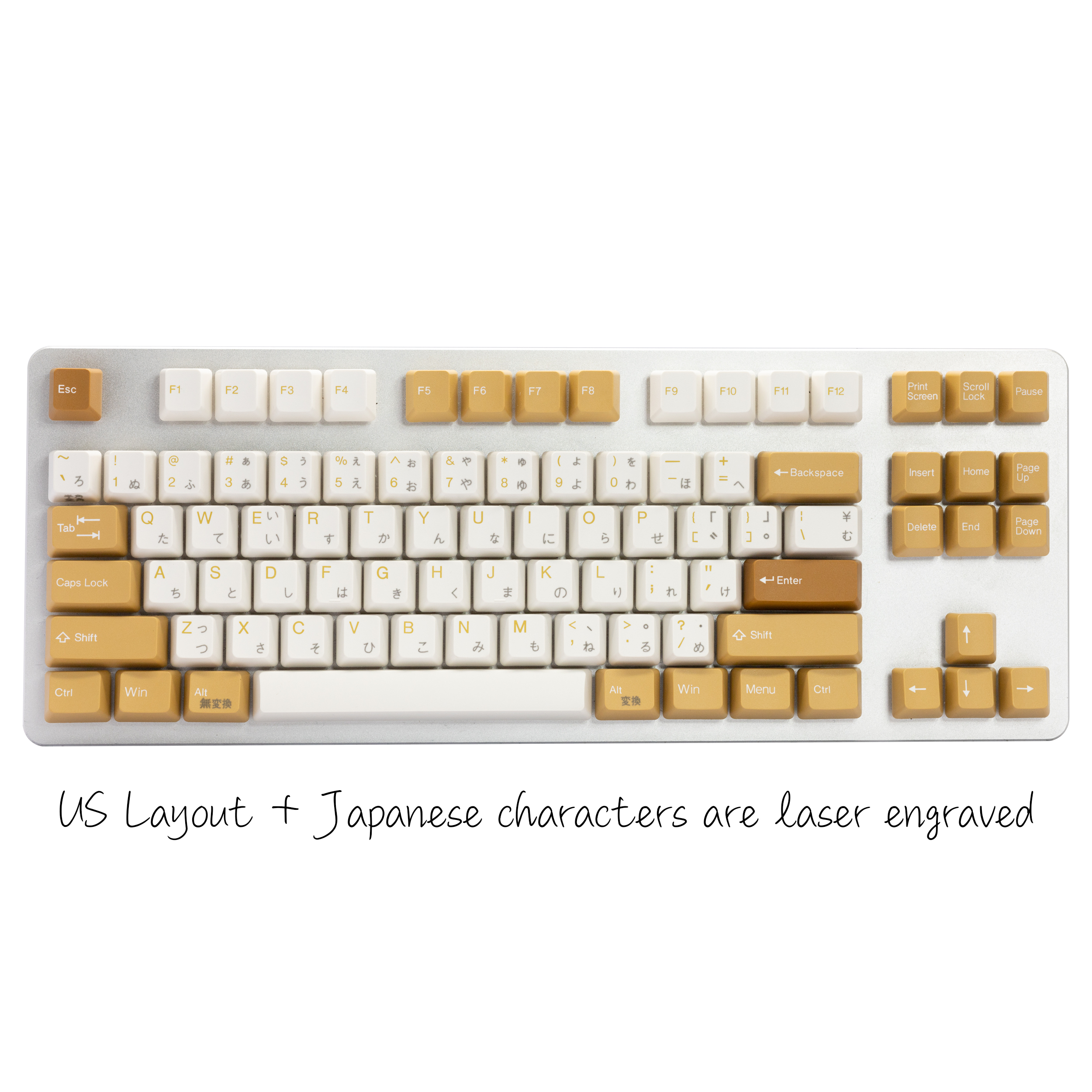 Taihao DoubleShot Keycaps Japanese characters are laser