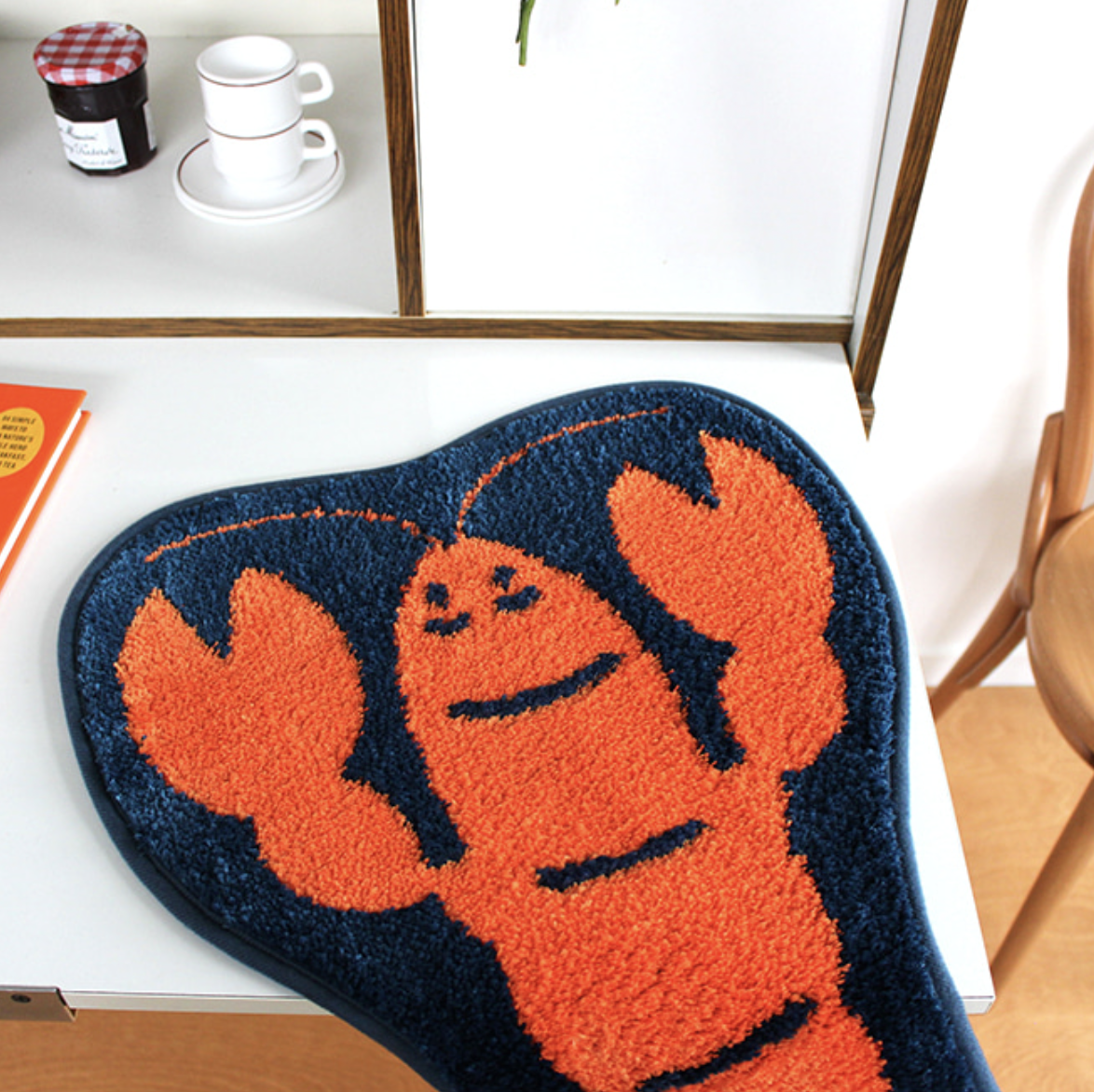 (韓國官方授權)【울랄라oohlala - 1537】地毯、地墊-龍蝦