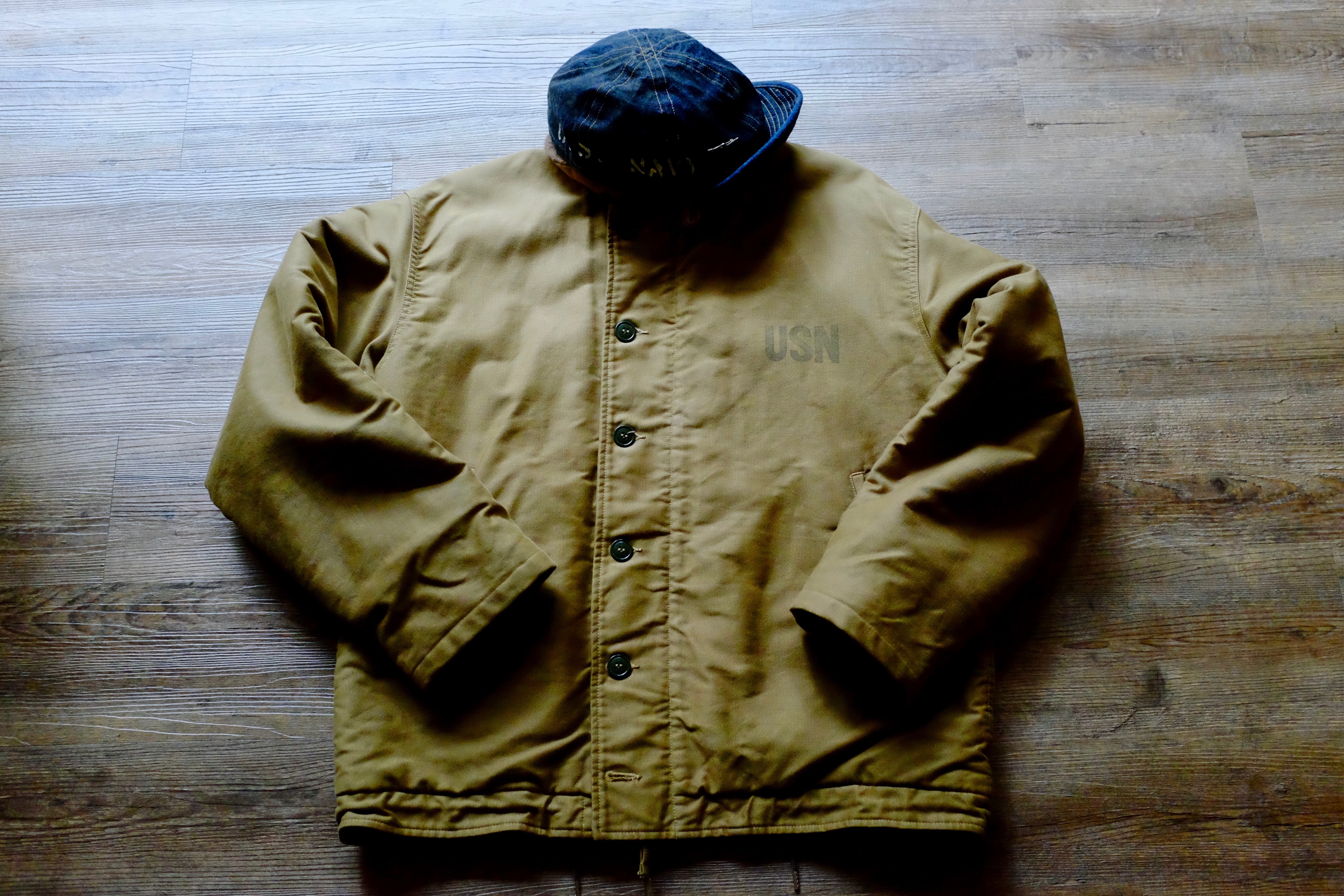 HOUSTON USN W/R N-1 DECK COAT Tan