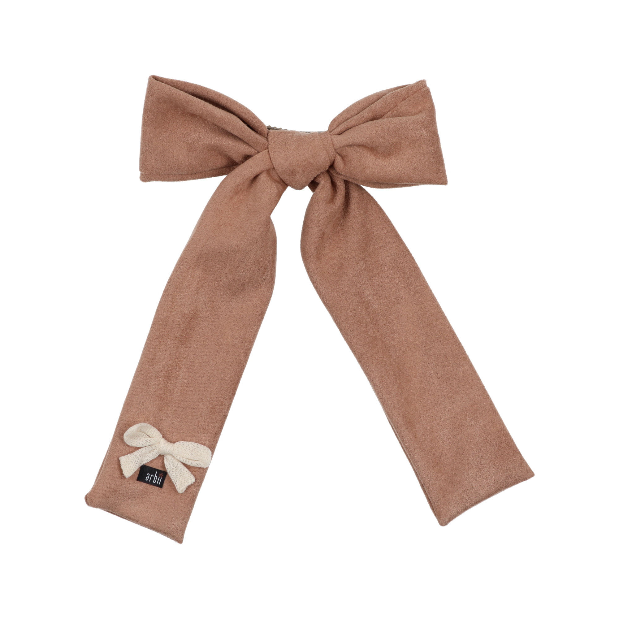 ARBII LABEL - Caramel Suede Oversized Bow Clip