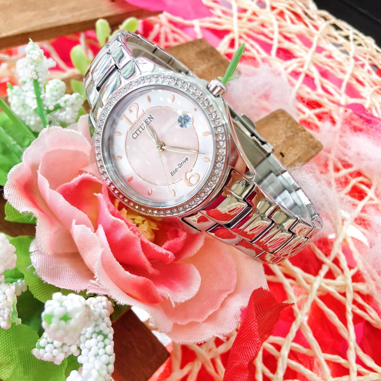 【CITIZEN 星辰】光動能美麗境界晶鑽腕錶 FE1140-51X 29.5mm 現代鐘錶