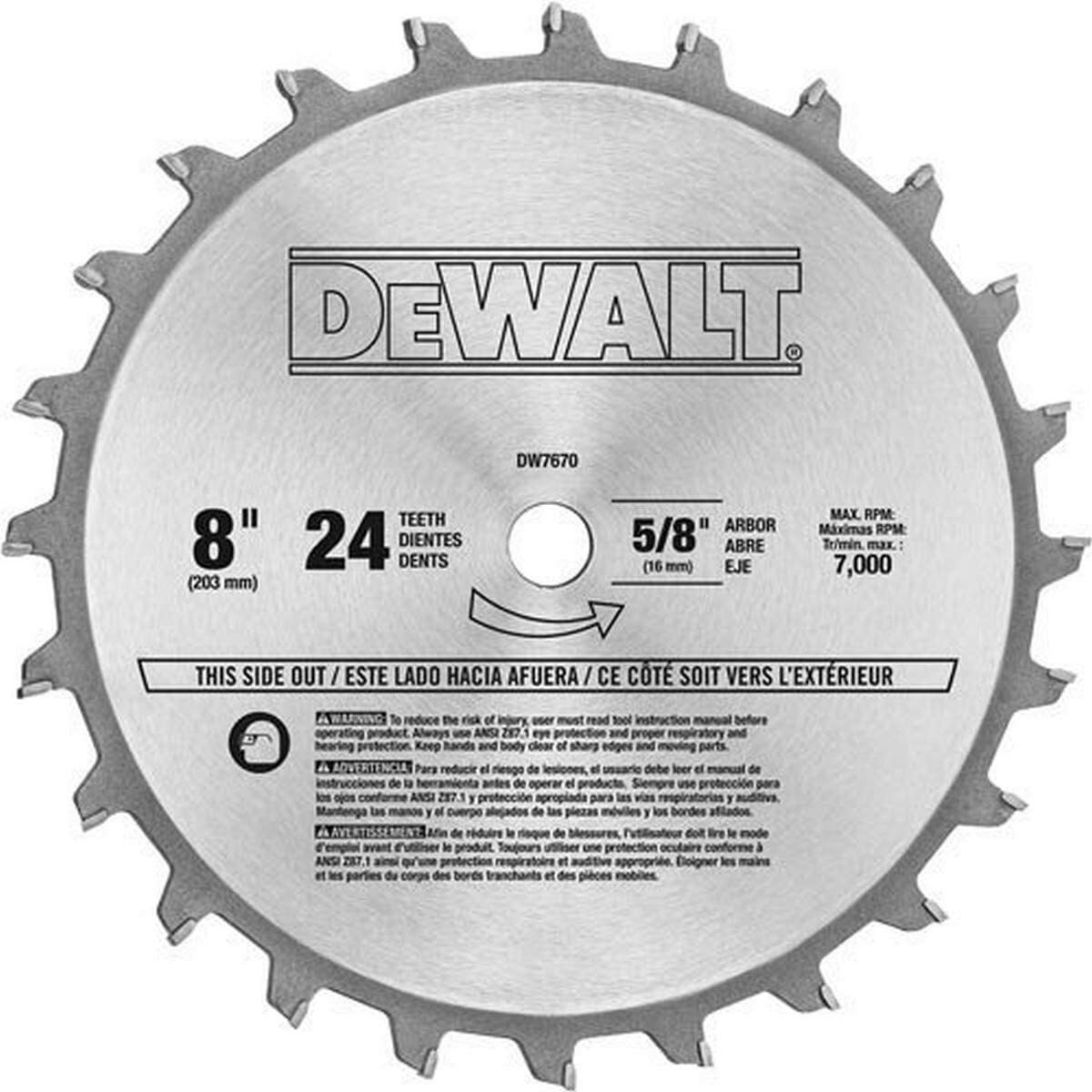 DEWALT得偉-8英寸24T（約20.3）DW7670