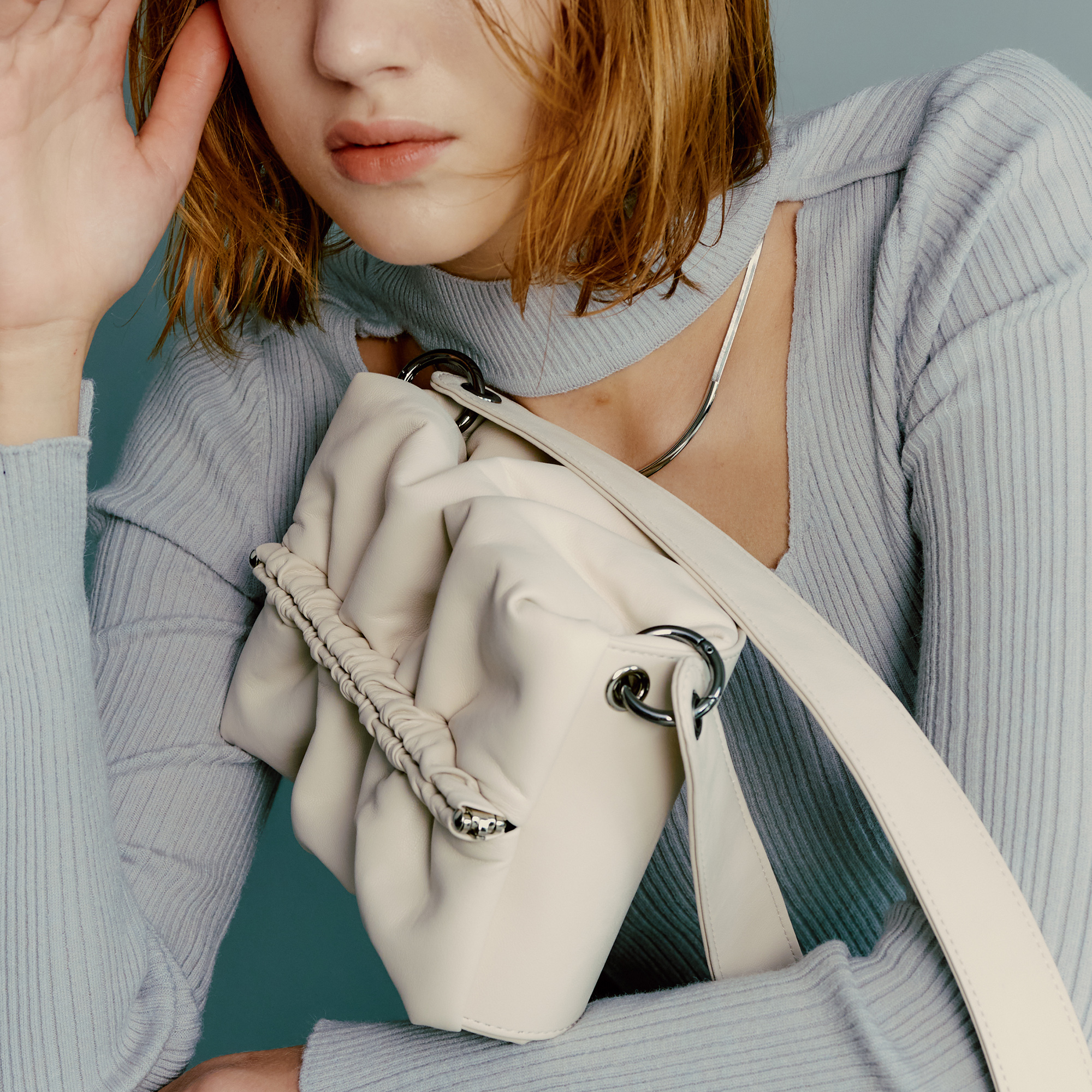 SAMO ONDOH] Strap Bun Bag S lambskin