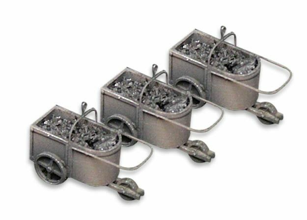 Artitec 387.144 HO guage 3 coal tubs for coaling station