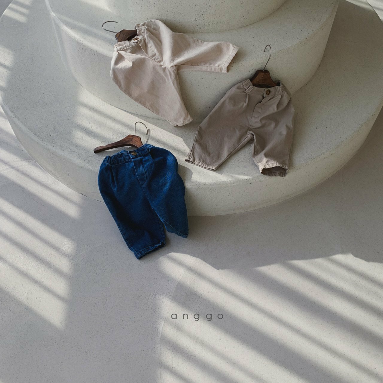 正韓Anggo-經典單扣長褲