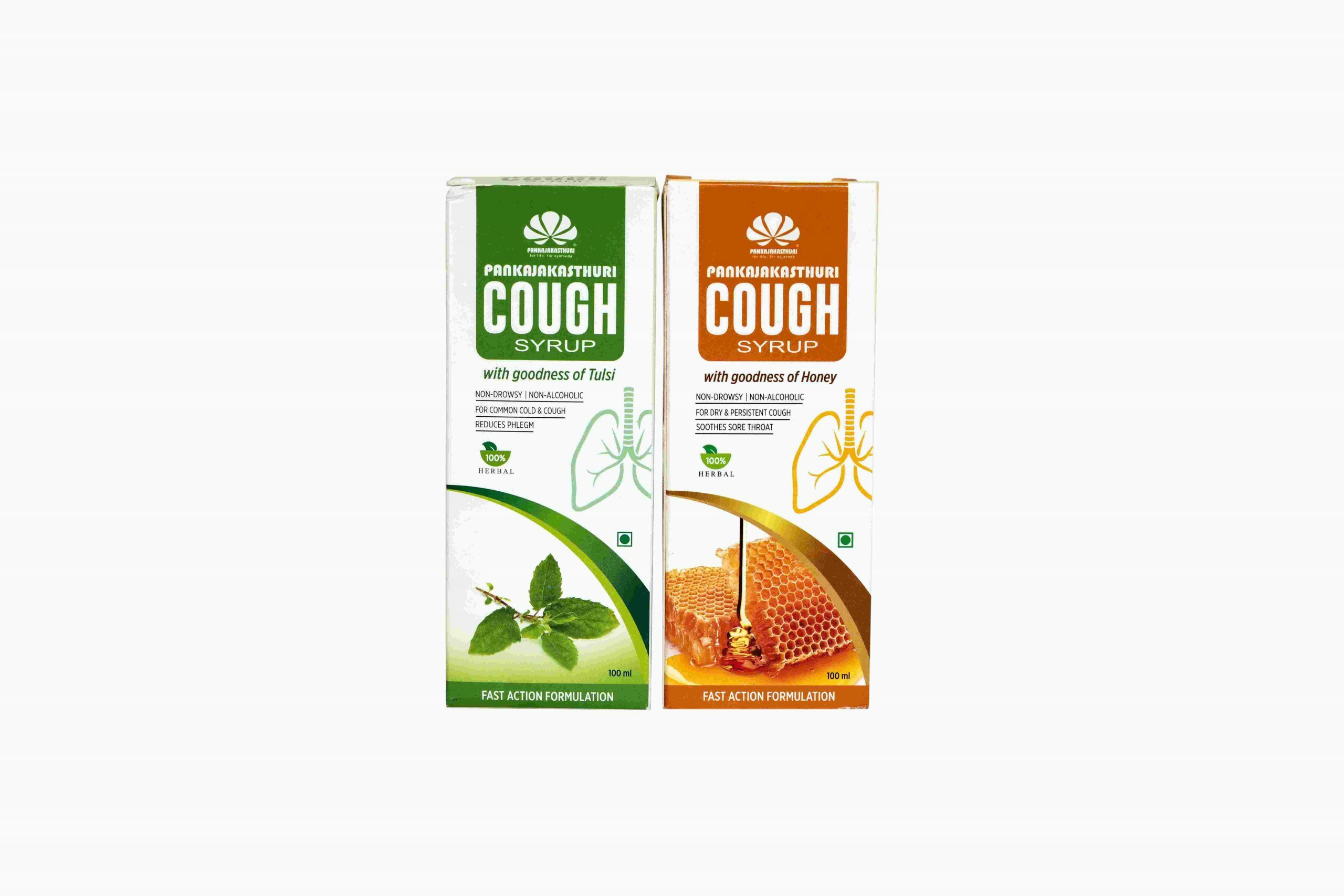 Pankajakasthuri Cough Syrup Tulsi & Honey 100ml