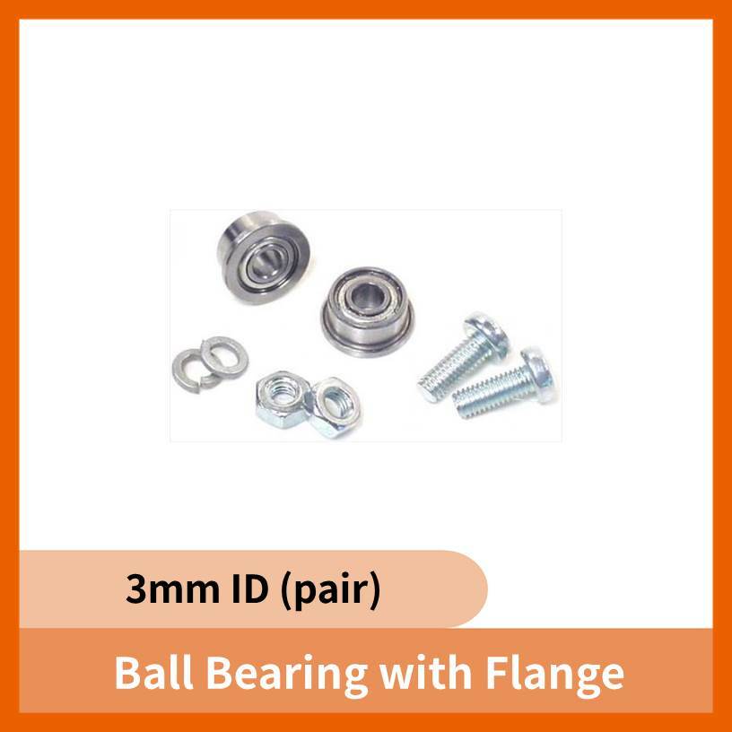 Ball Bearing with Flange - 3mm ID (pair)
