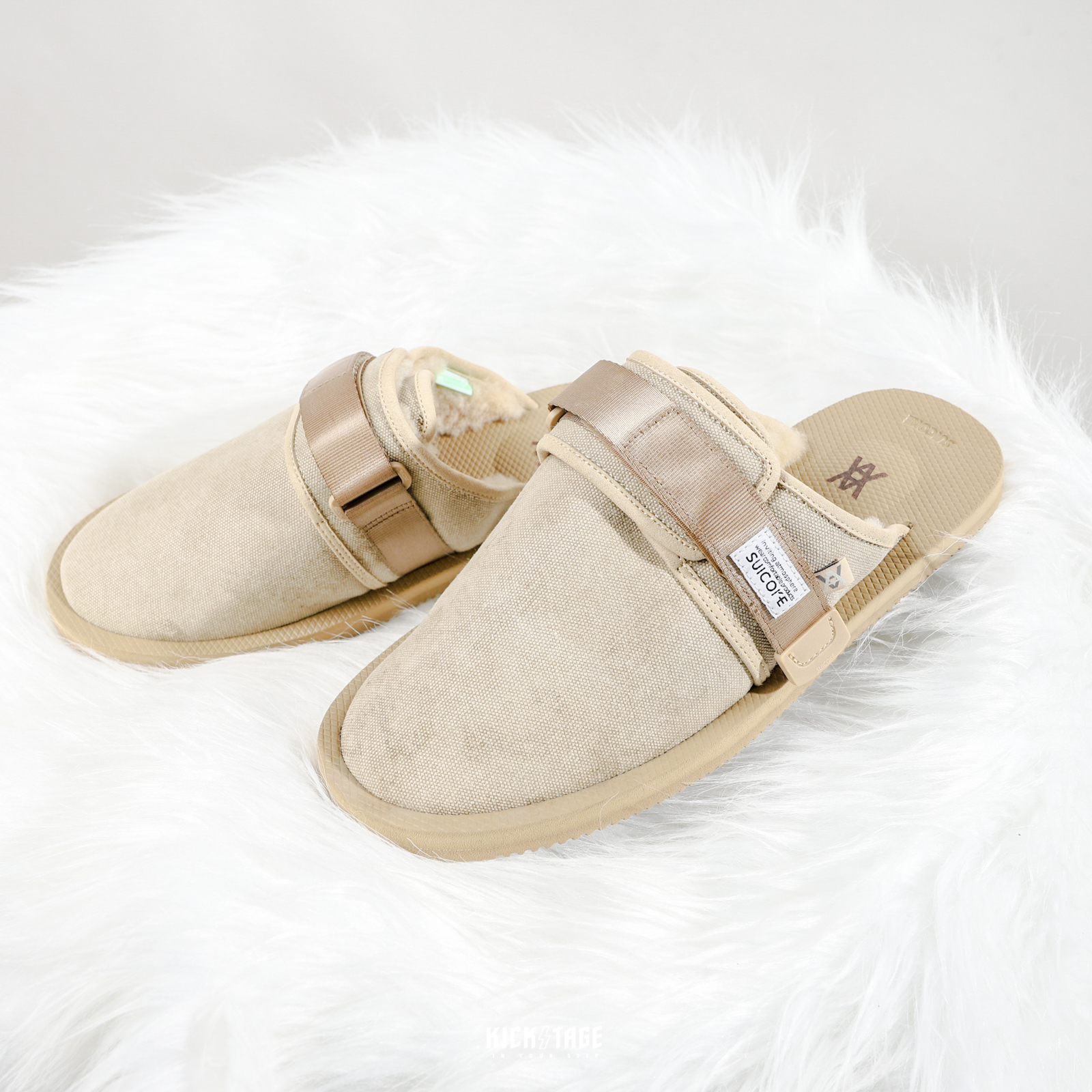 [出清商品售出無退換] Daniel Arsham x Suicoke ZAVO-MabDA OG-072MabDA 沙色 藍色 聯名款 毛絨 抗菌內裡 拖鞋【SK072MABDABE】