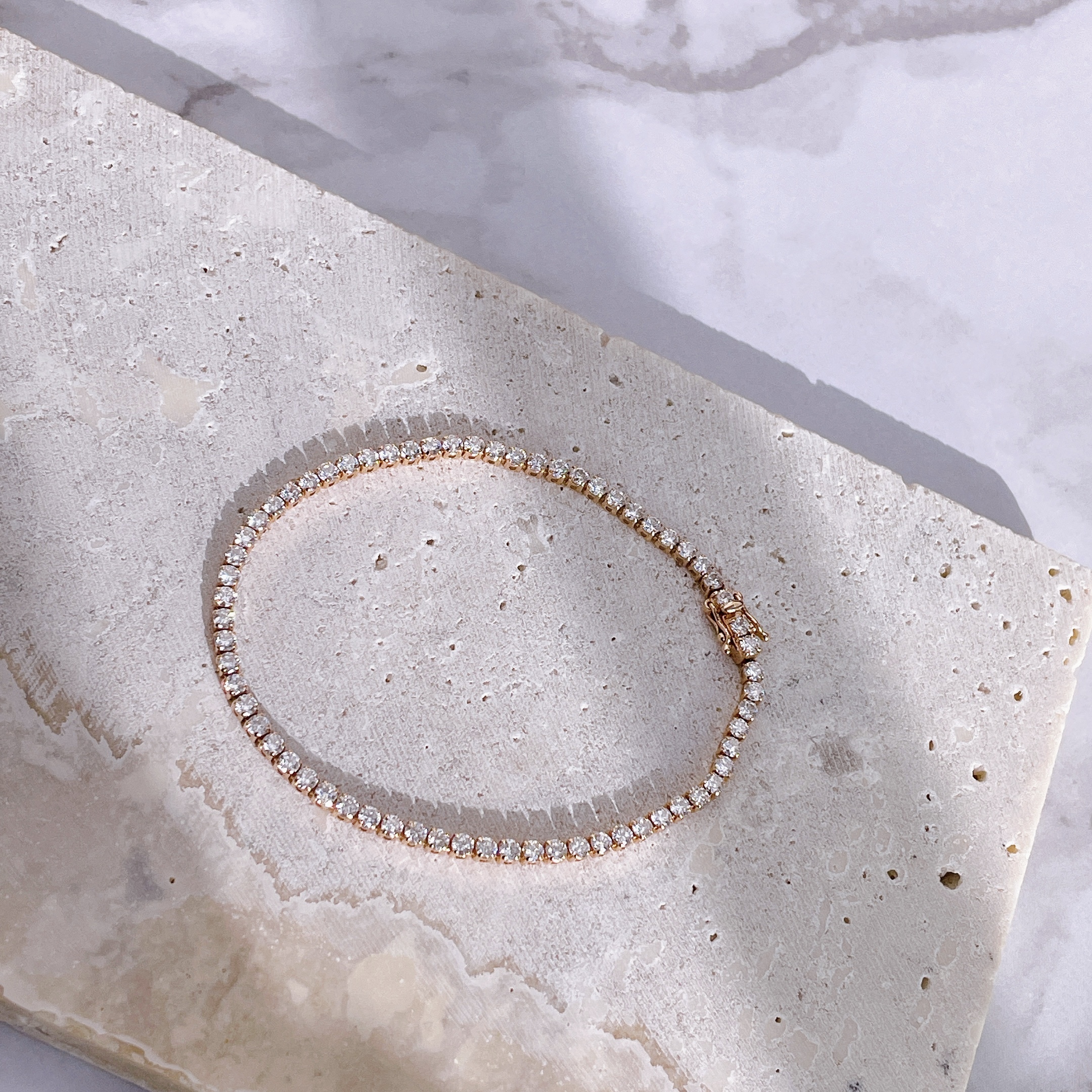 18K金混身鑽石軟手鏈 (2.2mm)