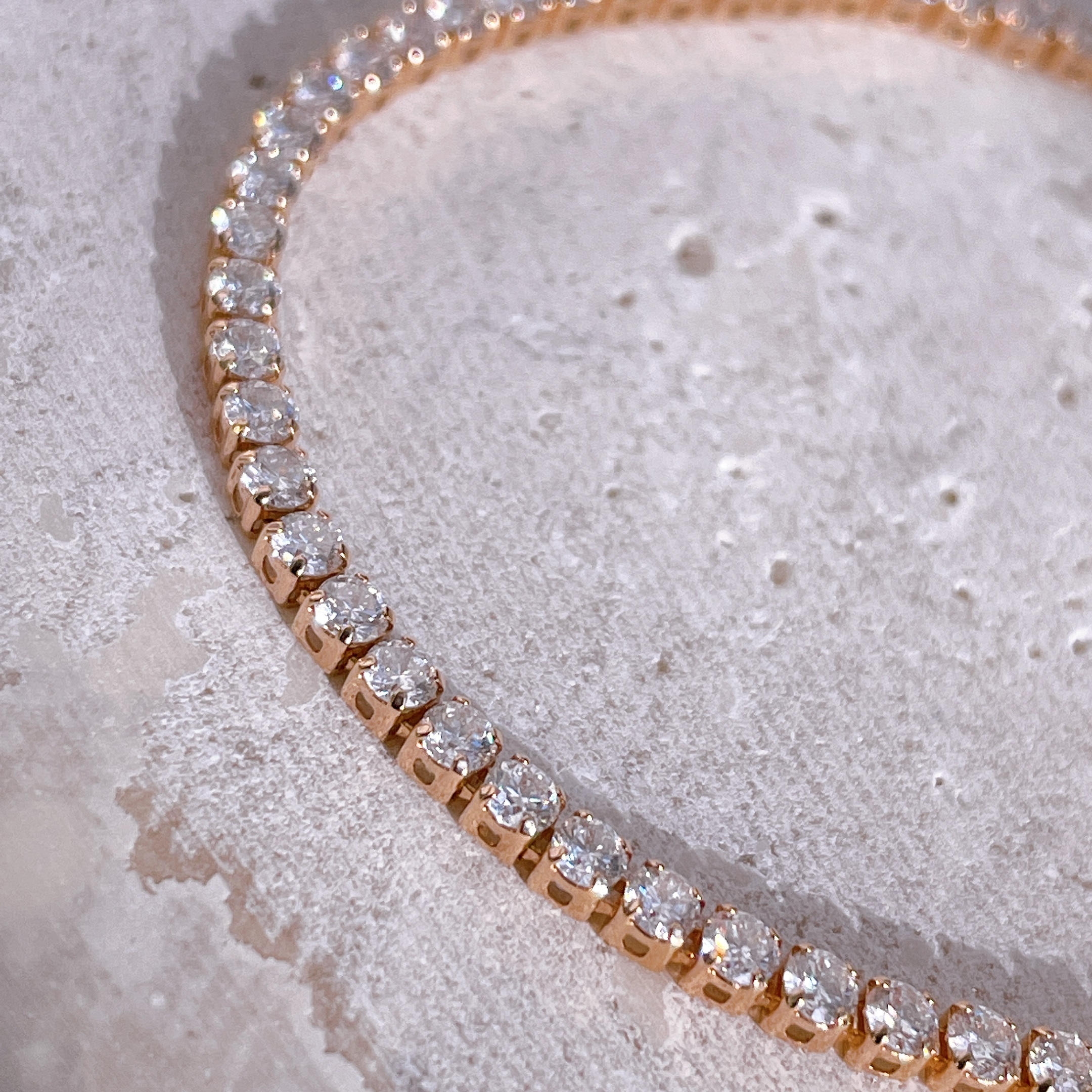 18K金混身鑽石軟手鏈 (2.2mm)