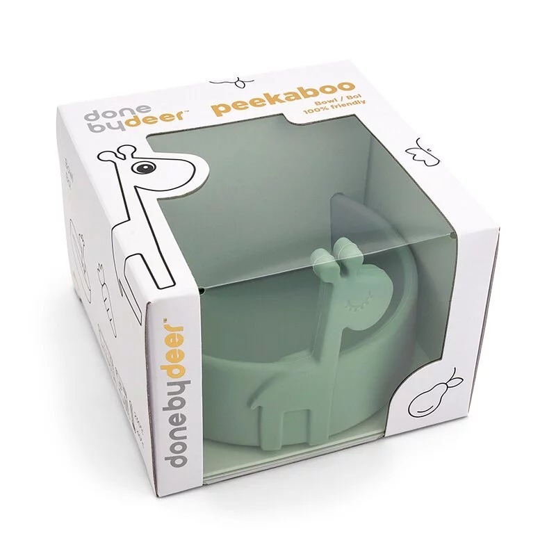 立體矽膠餐碗Raffi-綠色