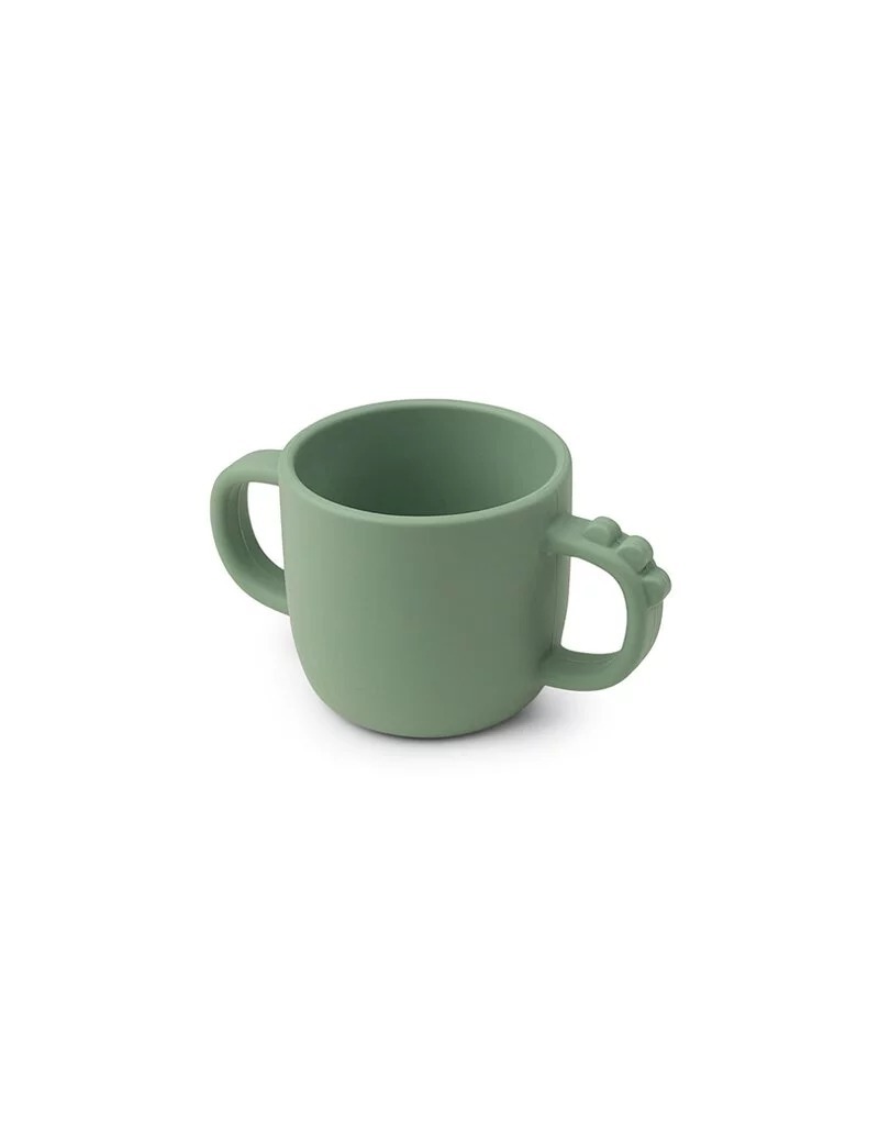 立體矽膠雙耳餐杯Croco-綠