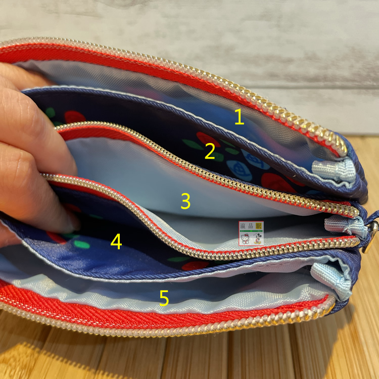 25117-CN Sanrio 玉桂狗 5 格多用途小袋 #HK-MS25-A009-09-8521-4