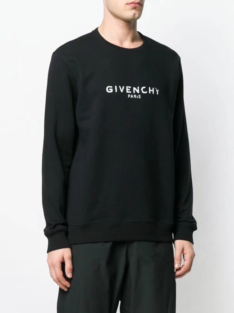 Givenchy 黑色斑駁字母Logo衛衣