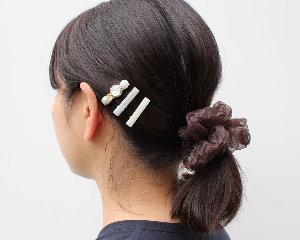 Farbe 珍珠拼色髮夾set