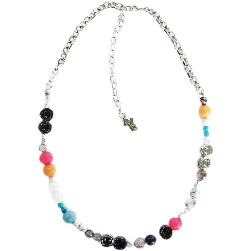 Maison Emerald 彩色串珠頭盔項鍊