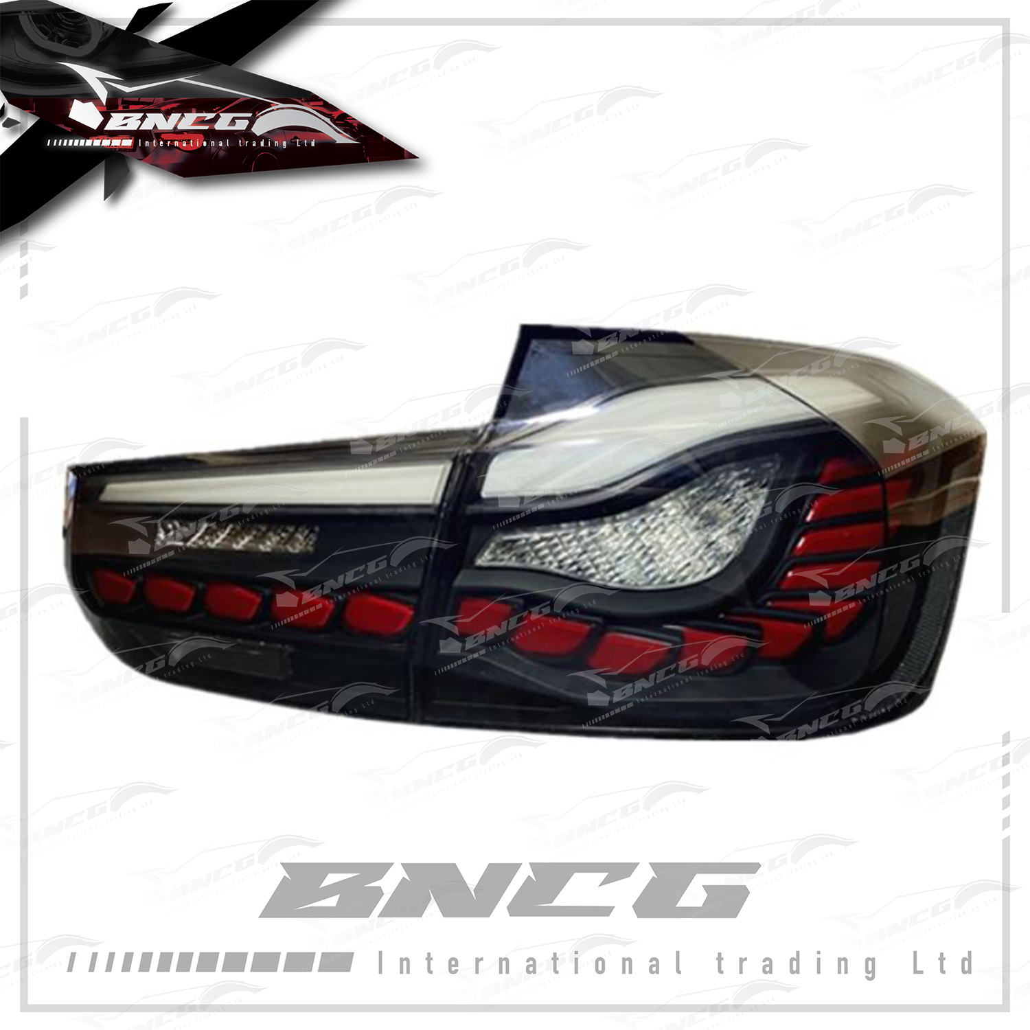 寶馬 BMW 3系列 F30 M3 F80 改裝 外觀 動態OLED 龍鱗尾燈 燈飾升級 燻黑 / 紅