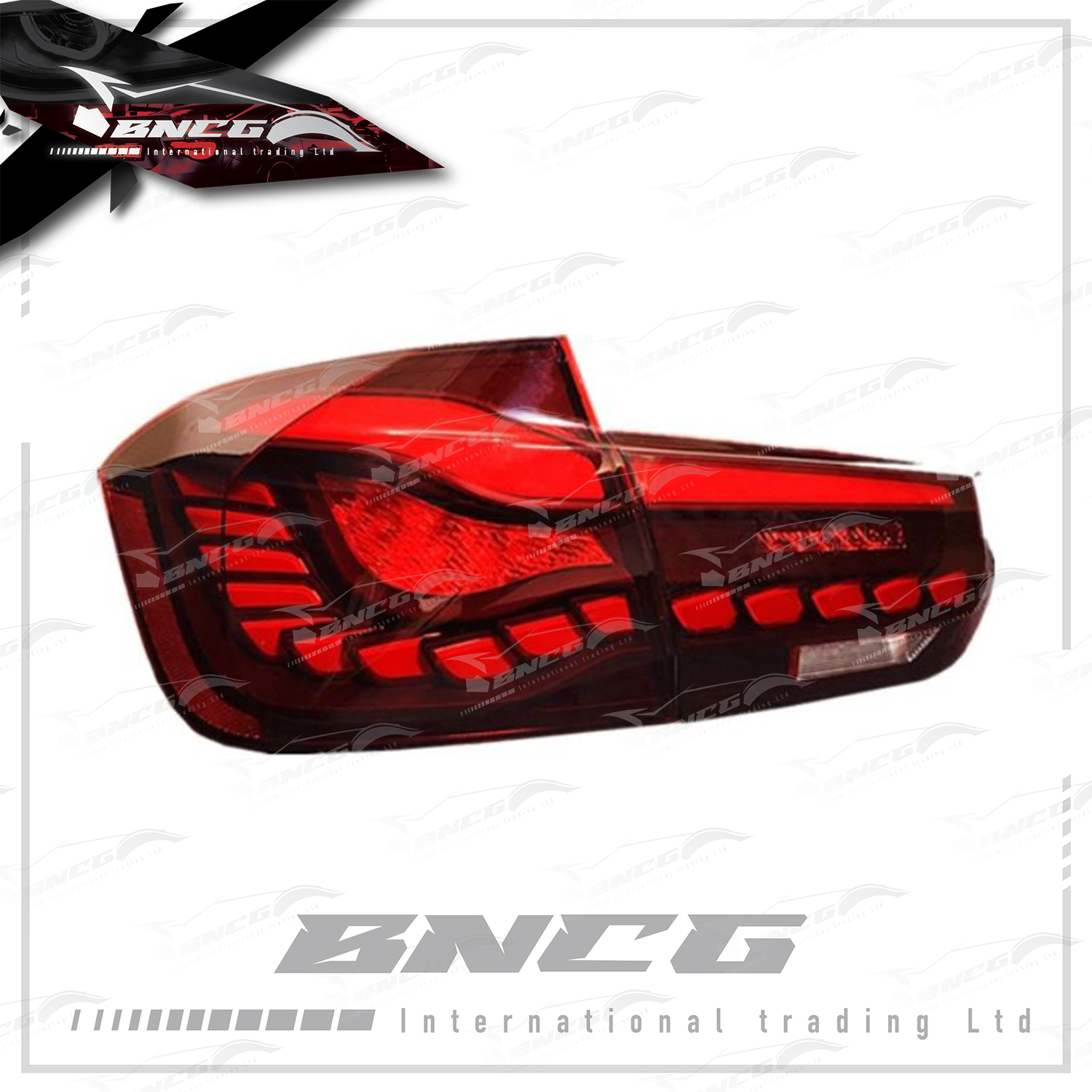 寶馬 BMW 3系列 F30 M3 F80 改裝 外觀 動態OLED 龍鱗尾燈 燈飾升級 燻黑 / 紅