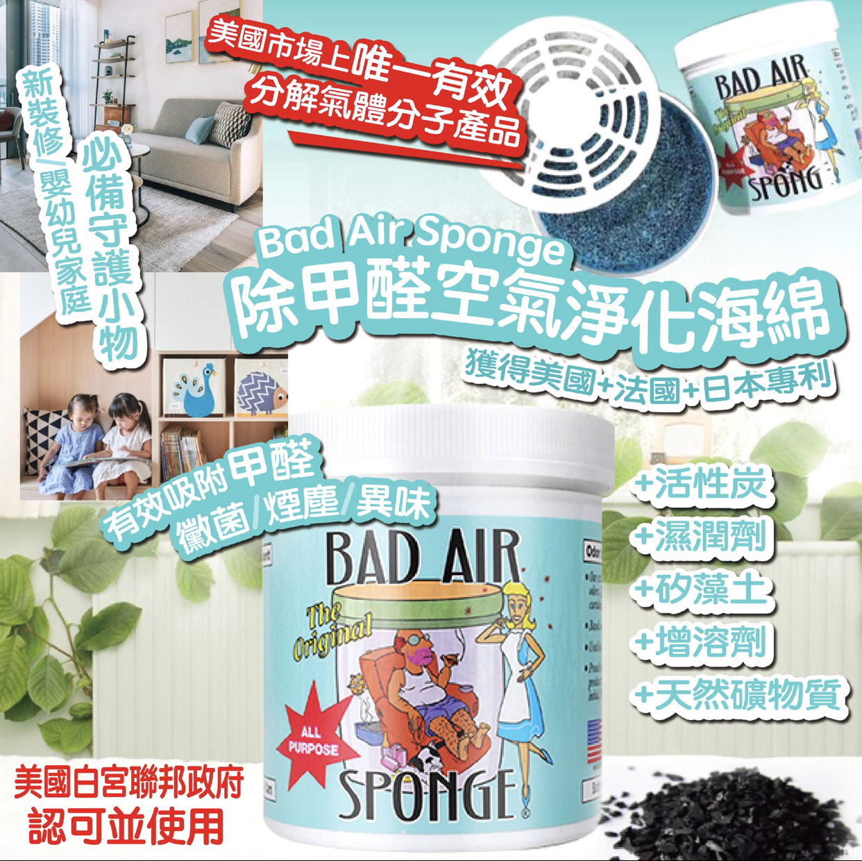 Bad Air Sponge 除甲醛空氣淨化海綿