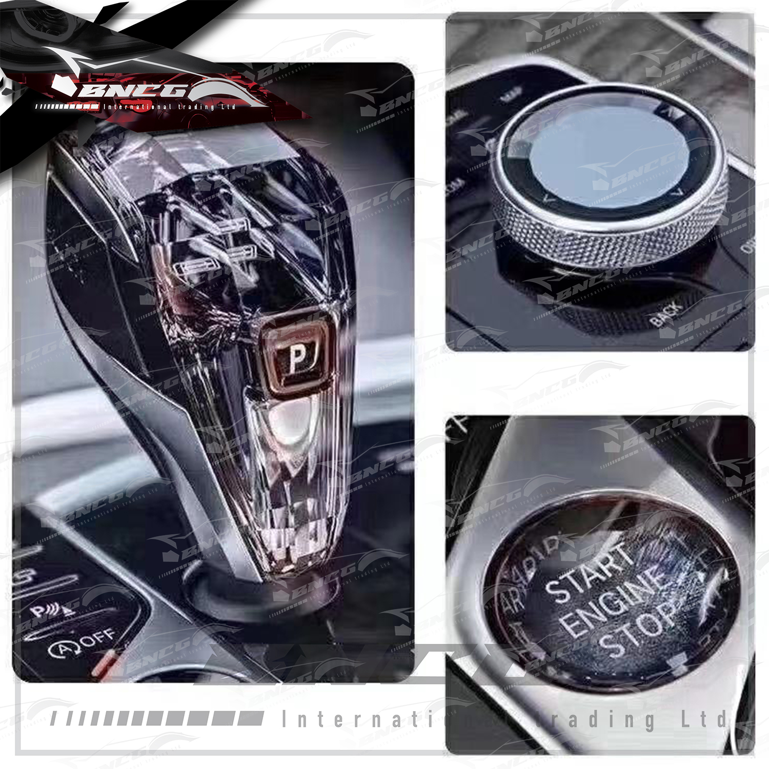 寶馬 BMW G系列底盤 升級 內飾 中控台 排檔桿 多媒體旋鈕 啟動鈕 水晶套件 【3件套】