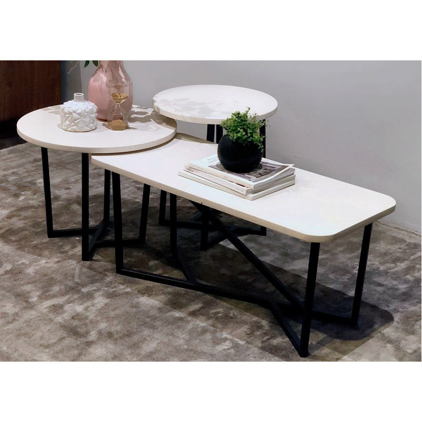 Dutch 石英石茶几〔CB335〕【茶几/茶几桌/石面茶几】