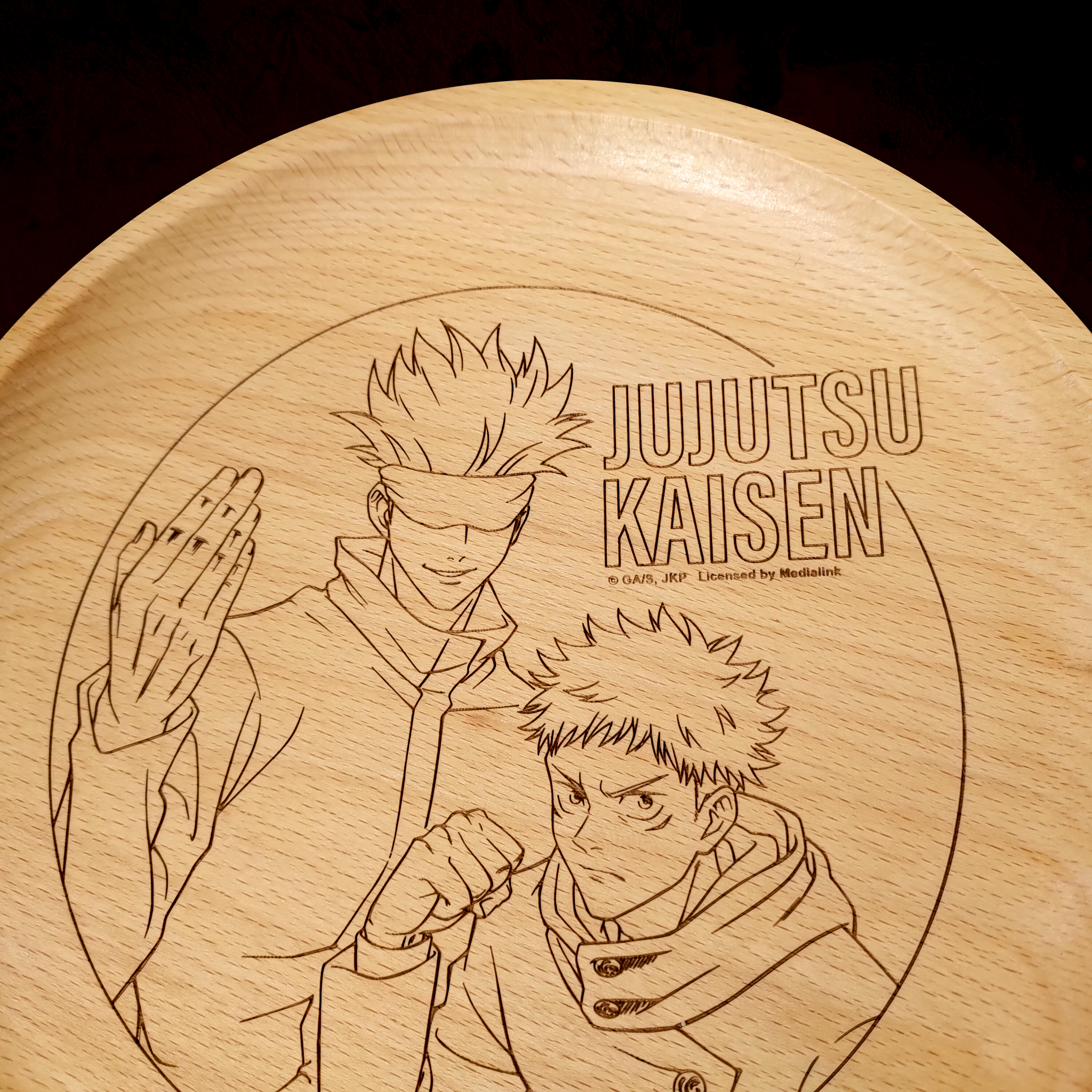 咒術迴戰-雷雕木盤-虎杖 五條