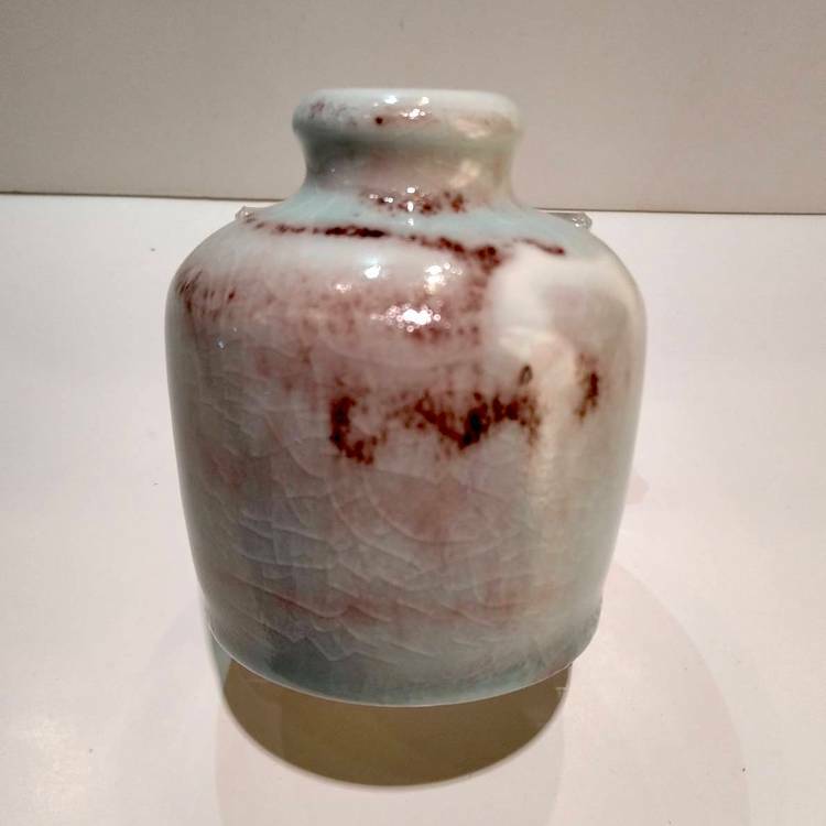 手工高嶺土鈞窯冰裂紋陶瓶花器