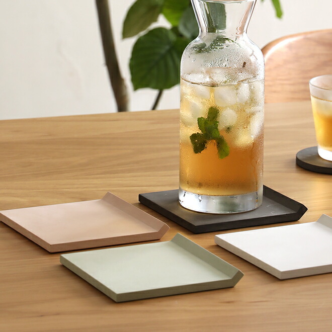 Soil - [Made in Japan] [D388] Diatomaceous Earth Coaster for bottle (White / Black)