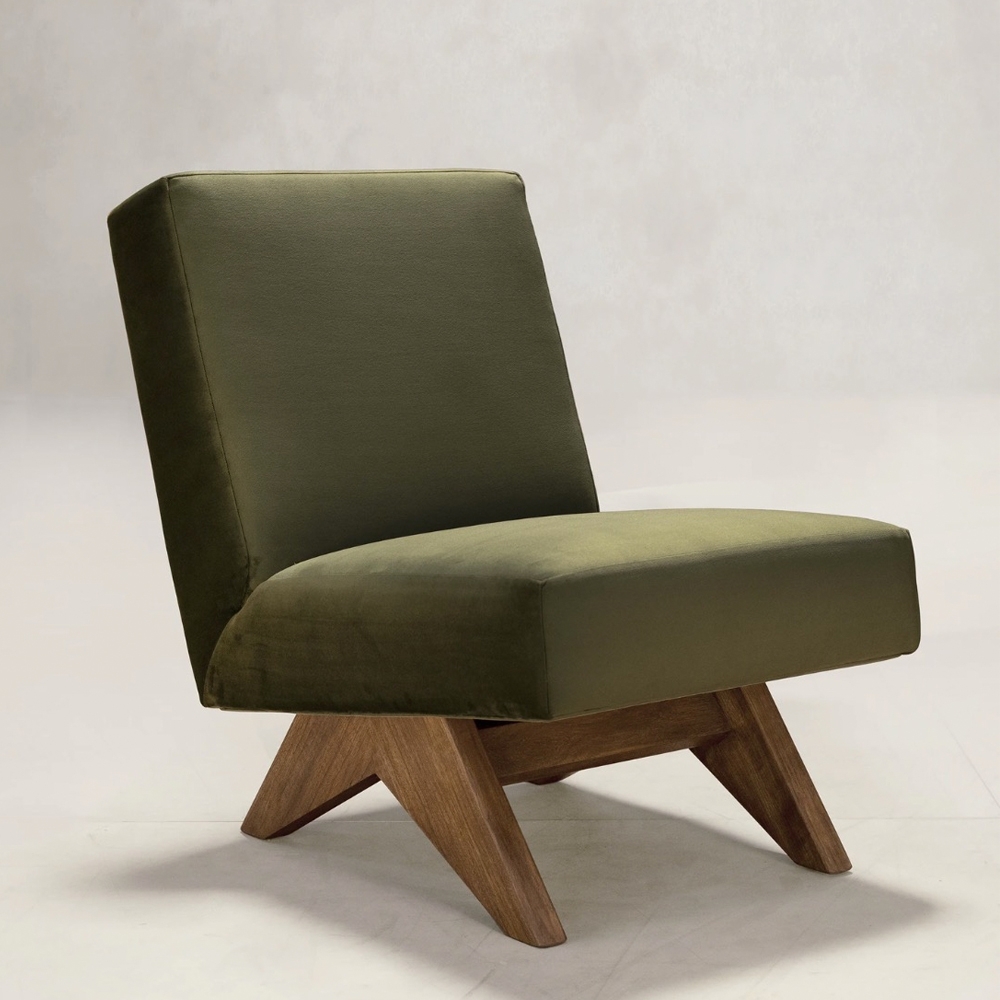 Pierre Jeanneret Upholstered Armless Chair 布料無扶手休閒椅