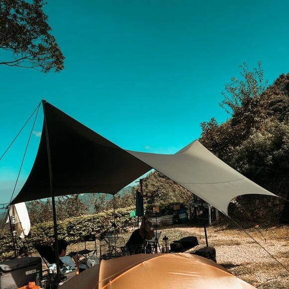 Campingbar 韓國 Urban forest 素色防焰碟型天幕 帳篷 天幕 戶外 野餐 露營