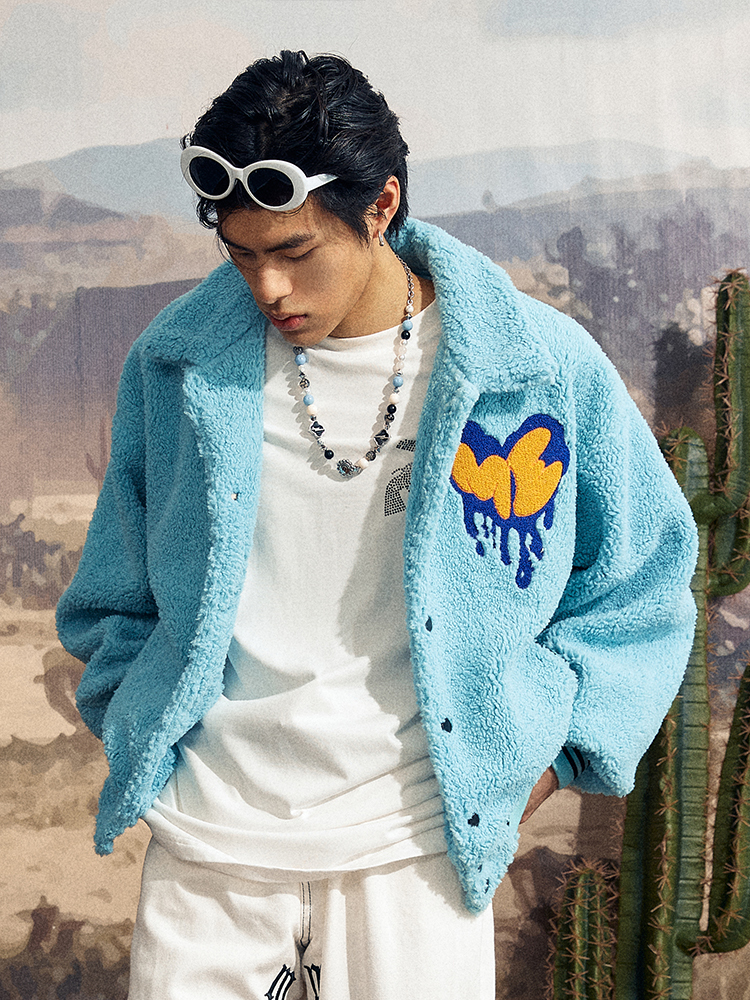 Maison Emerald 向日葵雲朵羊羔毛外套