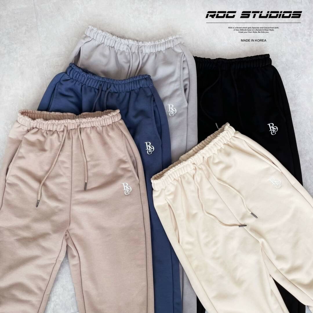 韓國製 RDC STUDIOS 新款 刺繡字體LOGO 棉長褲 套裝