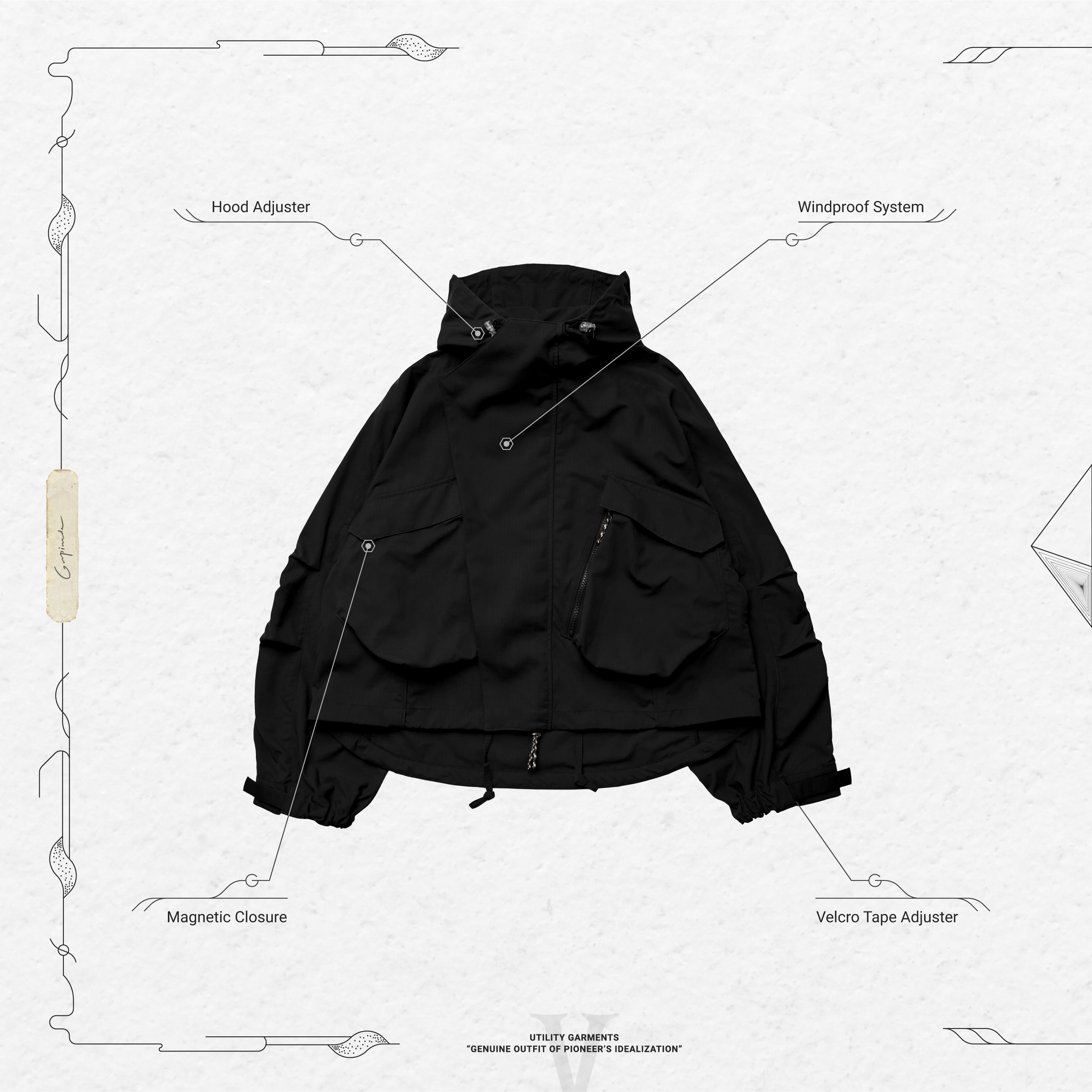 P0.L5S - “Polycentric” Light Mountain Parka - Shadow