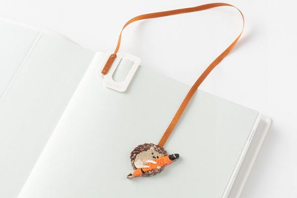 MIDORI 刺繡書籤夾 刺蝟